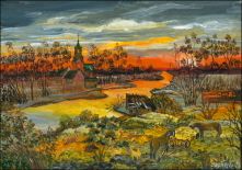 Sunset on the River. 2008 