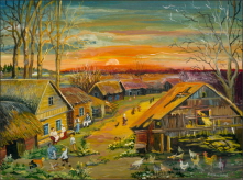 Sunset in Village. 2009 