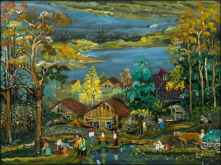 Old Village by a Big River. 2008 