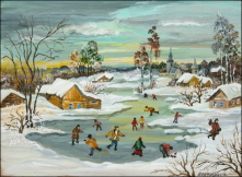 Skating on Frozen Pond. 2008 