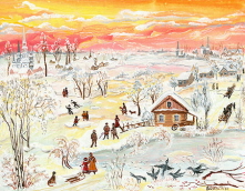 Sunset in a Village. 2004 